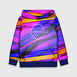 Толстовка-худи детская Starfield geometry game, цвет: 3D-синий