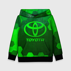 Толстовка-худи детская Toyota - green gradient, цвет: 3D-черный