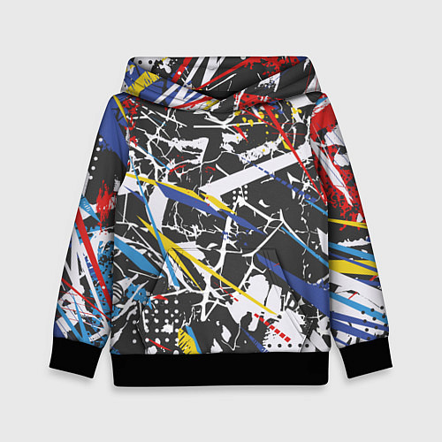 Детская толстовка Дизайнерская абстракция / 3D-Черный – фото 1