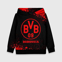 Толстовка-худи детская Borussia - red gradient, цвет: 3D-черный