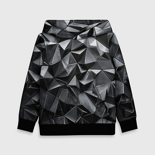 Детская толстовка Изношенная геометрия / 3D-Черный – фото 1