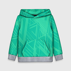 Детская толстовка Мятный зелёный однотонный геометричный