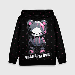 Толстовка-худи детская Yeah - i am evil, цвет: 3D-черный