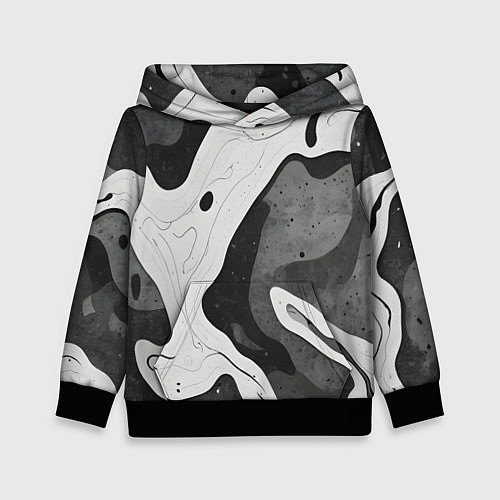 Детская толстовка Камуфляж темный / 3D-Черный – фото 1