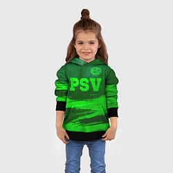 Толстовка-худи детская PSV - green gradient посередине, цвет: 3D-черный — фото 2