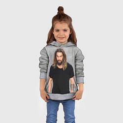 Толстовка-худи детская Jason Momoa, цвет: 3D-меланж — фото 2