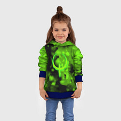 Толстовка-худи детская Квейк кислотная зима, цвет: 3D-синий — фото 2