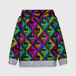 Детская толстовка Черепа в ромбах