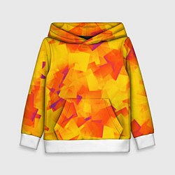 Толстовка-худи детская Желтый калейдоскоп, цвет: 3D-белый