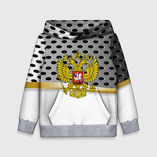 Детская толстовка Россия броня герб / 3D-Меланж – фото 1