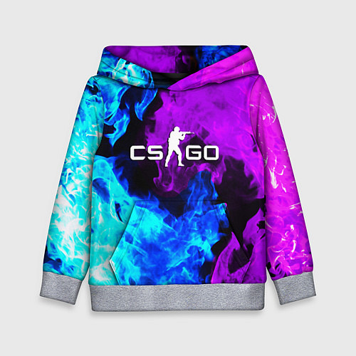Детская толстовка CSGO neon flame / 3D-Меланж – фото 1