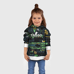 Толстовка-худи детская Counter strike gamer, цвет: 3D-белый — фото 2
