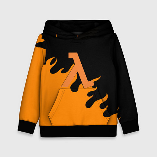 Детская толстовка Half life orange fire / 3D-Черный – фото 1