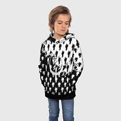 Толстовка-худи детская Quake pattern men, цвет: 3D-черный — фото 2