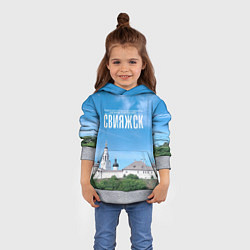 Толстовка-худи детская Град Свияжск музей-заповедник, цвет: 3D-меланж — фото 2