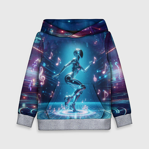 Детская толстовка Cyber robot girl - ai art fantasy / 3D-Меланж – фото 1
