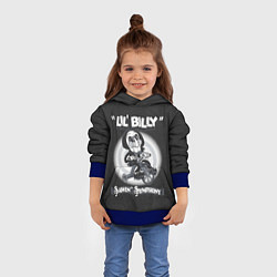 Толстовка-худи детская Lil Billy - Saw, цвет: 3D-синий — фото 2