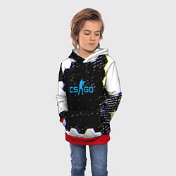 Толстовка-худи детская CS соты абстракция, цвет: 3D-красный — фото 2