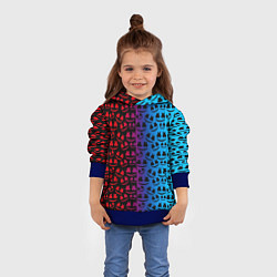 Толстовка-худи детская Marshmello gradient, цвет: 3D-синий — фото 2