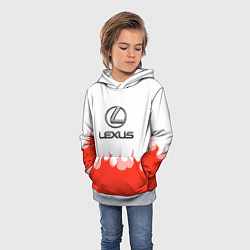 Толстовка-худи детская Lexus fire, цвет: 3D-меланж — фото 2
