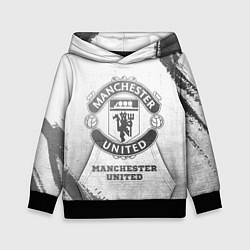 Толстовка-худи детская Manchester United - white gradient, цвет: 3D-черный