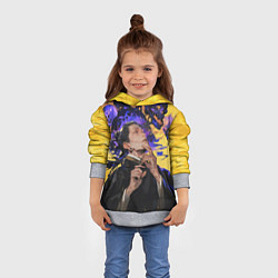 Толстовка-худи детская Гето Сугуру пламя, цвет: 3D-меланж — фото 2