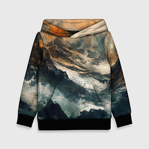 Детская толстовка Иллюстрация хаоса в грубом стиле / 3D-Черный – фото 1