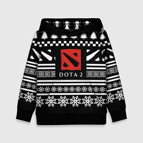Детская толстовка Dota pattern game / 3D-Черный – фото 1