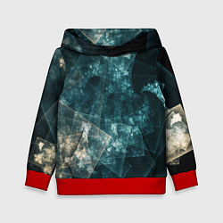 Толстовка-худи детская Абстрактный космос геометрия, цвет: 3D-красный