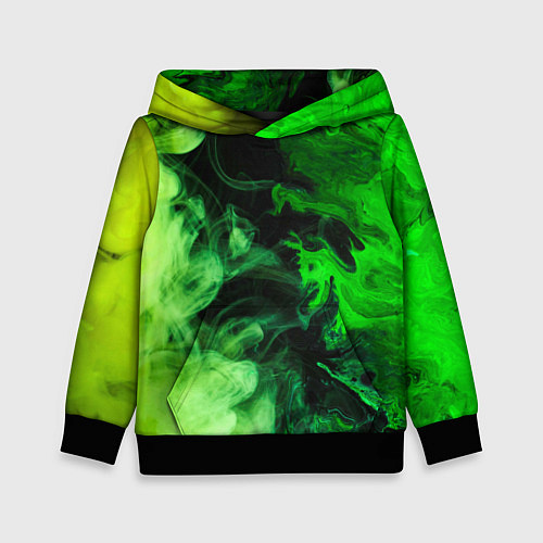 Детская толстовка Ядовитый зеленый дым / 3D-Черный – фото 1