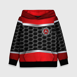 Толстовка-худи детская Mercedes benz carbon steel, цвет: 3D-черный