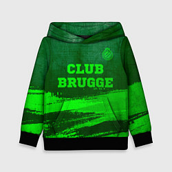 Толстовка-худи детская Club Brugge - green gradient посередине, цвет: 3D-черный