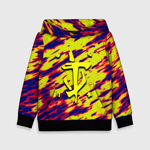 Детская толстовка Doom огненный паттерн / 3D-Черный – фото 1