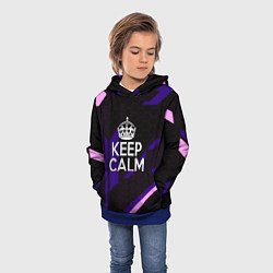 Толстовка-худи детская Ceep Calm, цвет: 3D-синий — фото 2