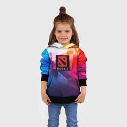 Толстовка-худи детская DOTA geometry neon, цвет: 3D-черный — фото 2