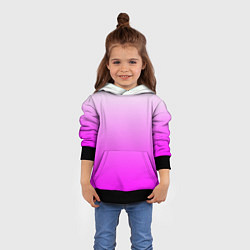 Толстовка-худи детская Gradient color pink, цвет: 3D-черный — фото 2