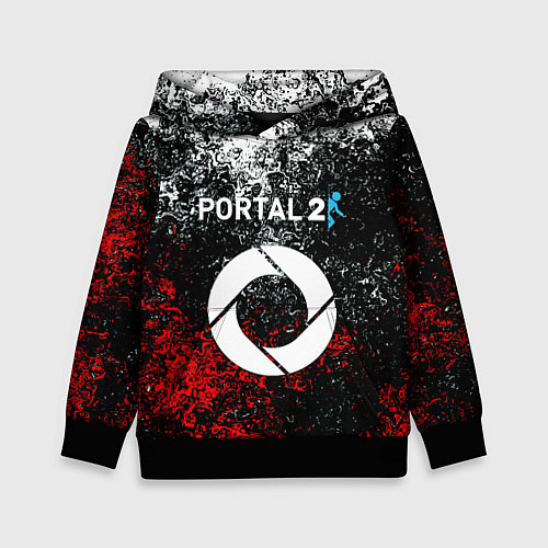 Детская толстовка Portal брызги красок / 3D-Черный – фото 1