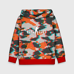 Толстовка-худи детская Камуфляж из игры ксго, цвет: 3D-красный