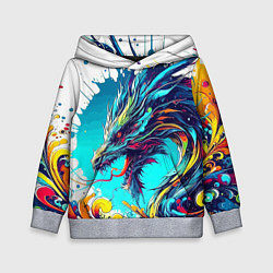Толстовка-худи детская Japanese dragon - tattoo irezumi, цвет: 3D-меланж