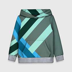 Толстовка-худи детская Геометрия из полос, цвет: 3D-меланж