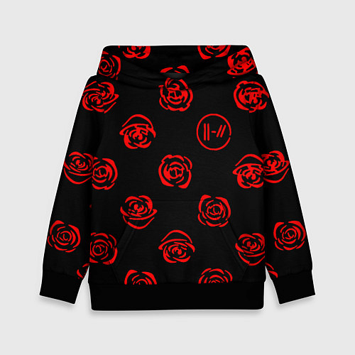 Детская толстовка Twenty one pilots rose pattern / 3D-Черный – фото 1