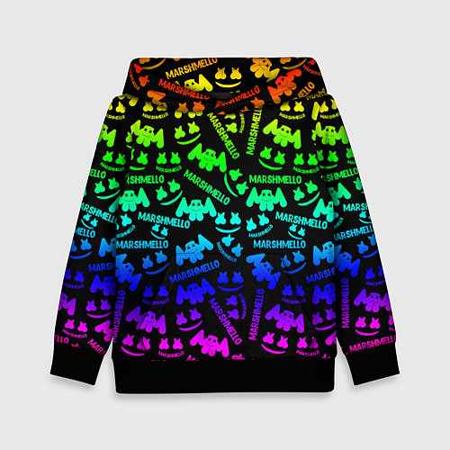 Детская толстовка Marshmello neon steel pattern / 3D-Черный – фото 1