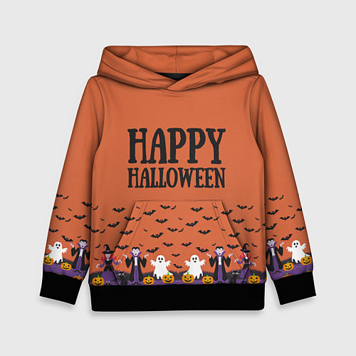 Детская толстовка Happy Halloween pattern / 3D-Черный – фото 1