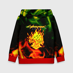 Толстовка-худи детская Cyberpunk 2077 fere steel, цвет: 3D-красный