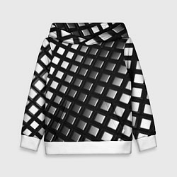 Толстовка-худи детская Металлическая текстура авто, цвет: 3D-белый