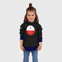 Толстовка-худи детская USSR logo steel, цвет: 3D-синий — фото 2
