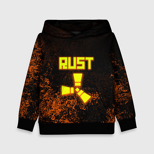 Детская толстовка RUST брызги красок лого / 3D-Черный – фото 1