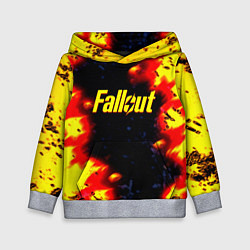 Толстовка-худи детская Fallout огненные краски стиль, цвет: 3D-меланж