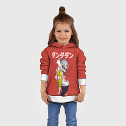 Толстовка-худи детская Dandadan: Ken Takakura, цвет: 3D-белый — фото 2