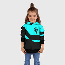 Толстовка-худи детская Ъуъ съука геометрия, цвет: 3D-черный — фото 2